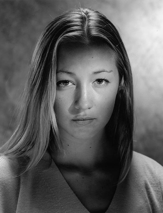 Portrait of Young Woman in Black & White